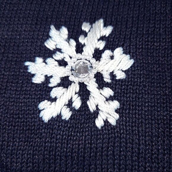 Victoria Jones Christmas Toy Soldier snowflake holiday vintage 90s sweater vest - Picture 6 of 7